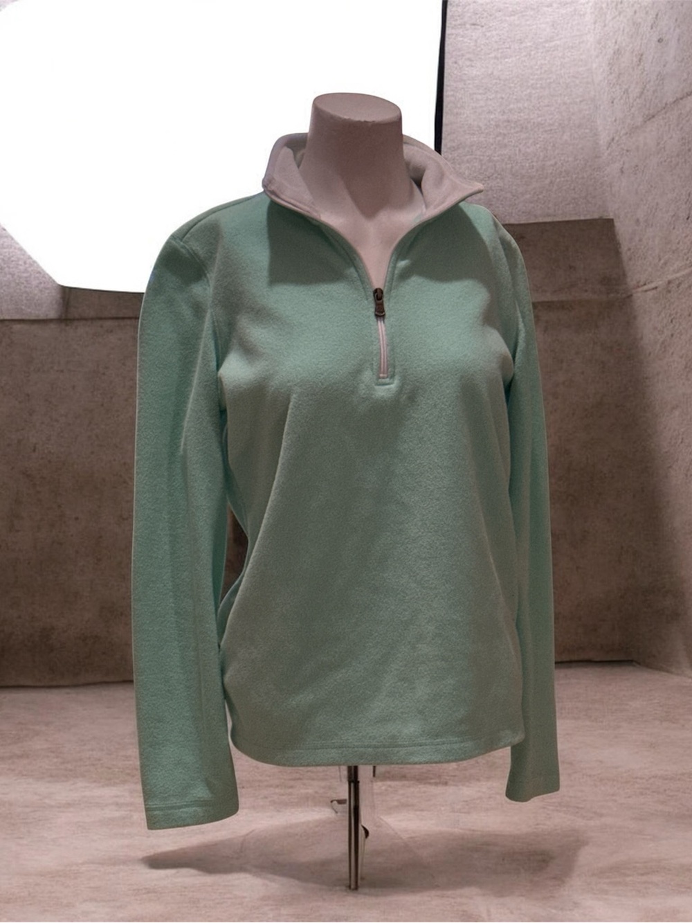 tek gear Mint Green Quarter-Zip Fleece Pullover